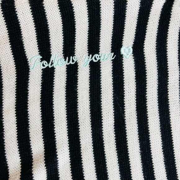 Ivivva Girls Stripe Follow Your Heart Tunic Sweater Size 12 LIKE NEW - Picture 4 of 6